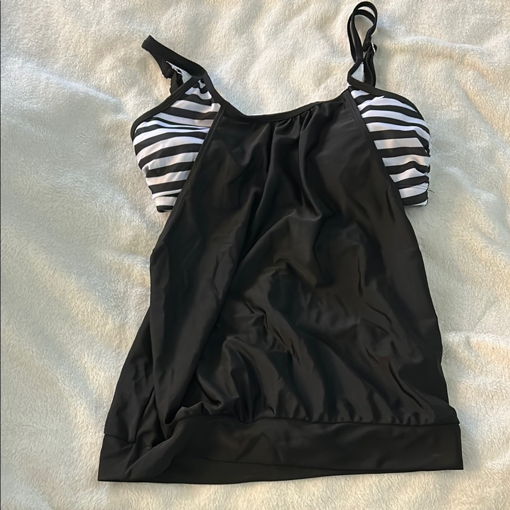 Black and White Striped Tank Top